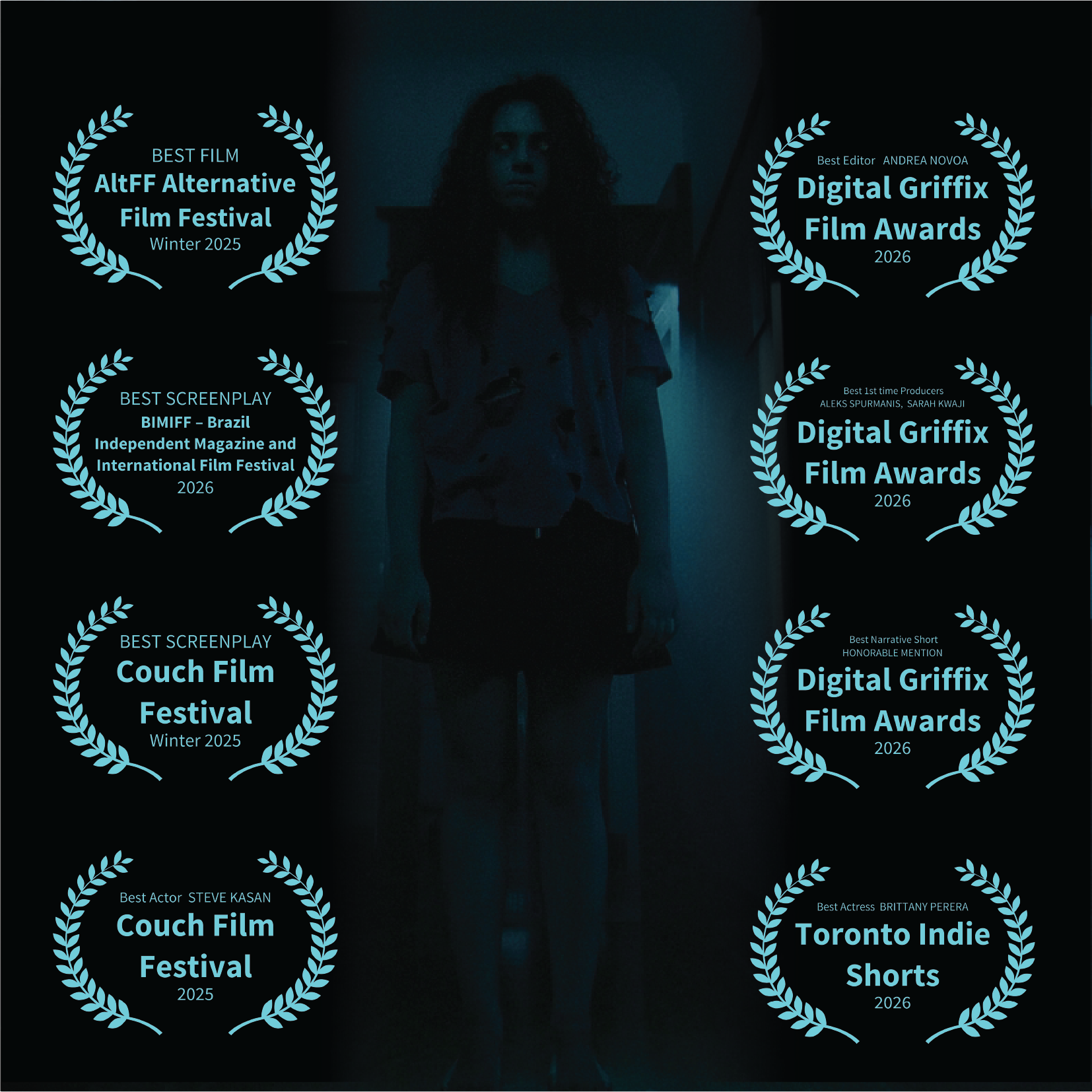 Eshana's Trial awards — AltFF, BIMIFF, Couch Film Festival, Digital Griffix Film Awards, Toronto Indie Shorts